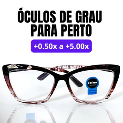 Armação de Óculos de Grau para Leitura +0,50 até +5,00 Gatinho Ondulado Marrom Listrado Óculos Perto Leitura Presbiopia