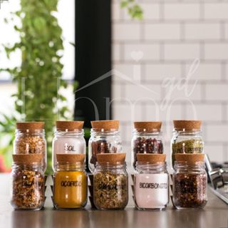 Potes de Tempero 200 ml Com ou Sem Cartela de Temperos com 47 Adesivos em Oferta na Shopee