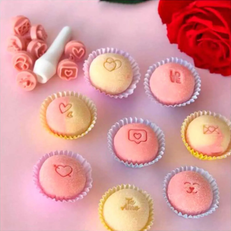 Kit Carimbos Amor Para Doces Brigadeiros Massas Confeitaria Decoração BlueStar em Oferta na Shopee