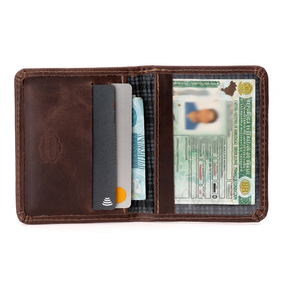 Porta Cartão Masculino Slim Couro Legitimo Pequeno