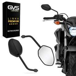 Retrovisor Moto Esportivo GVS Modelo Honda CB Twister 250 Par Lente Convexa