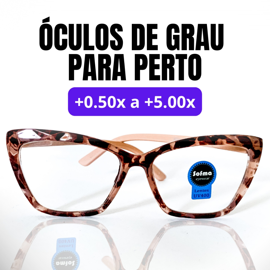 Armação de Óculos de Grau para Leitura +0,50 até +5,00 Gatinho Ondulado Leopardo Óculos de Perto Leitura Presbiopia