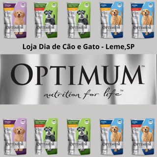 Kit 10 a 40 Sachês Optimum 100g para Cachorros - Ração Comida Úmida em Oferta na Shopee