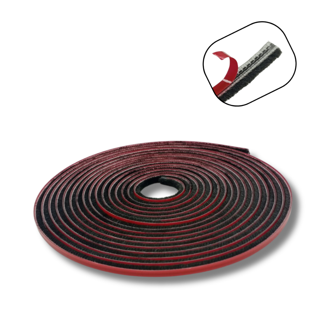 Fita Veda Fresta 5x5mm 10 Metros Escova Porta Janela Escovinha Adesiva Lisa Autocolante em Oferta na Shopee