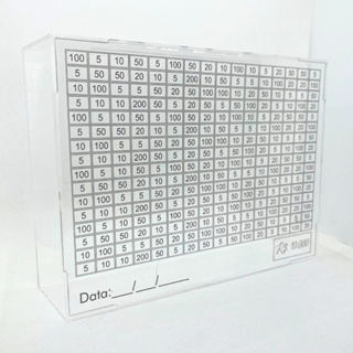 Cofre em Acrílico Método Japonês 10 Mil Desafio em Oferta na Shopee