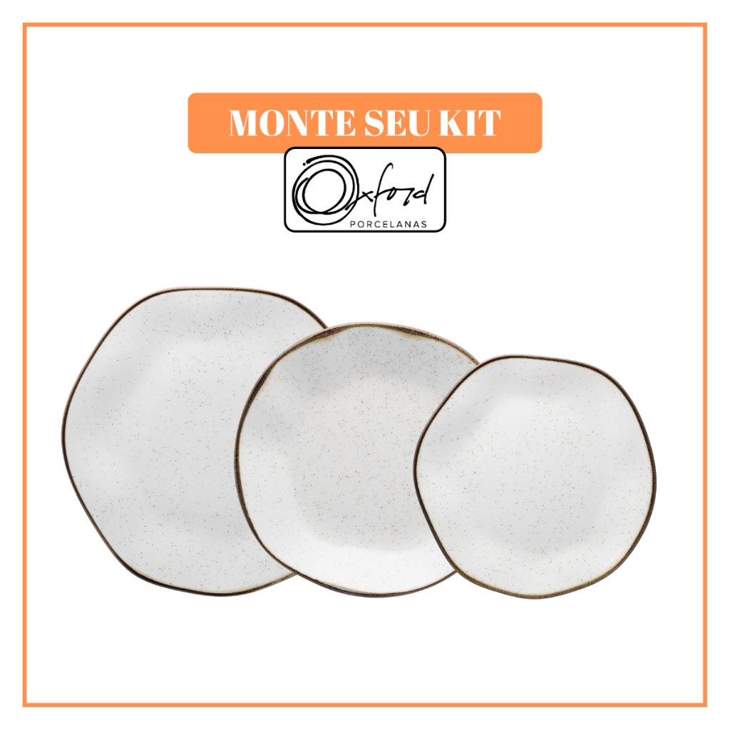 Aparelho de Jantar Maresia Jogo de Pratos Porcelana Oxford em Oferta na Shopee