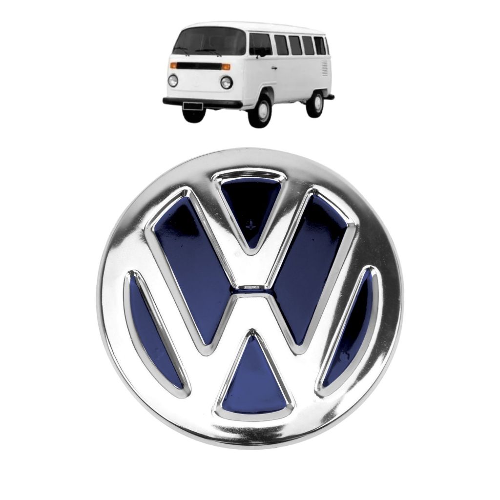 Emblema Logo VW PAINEL Kombi Fundo Azul