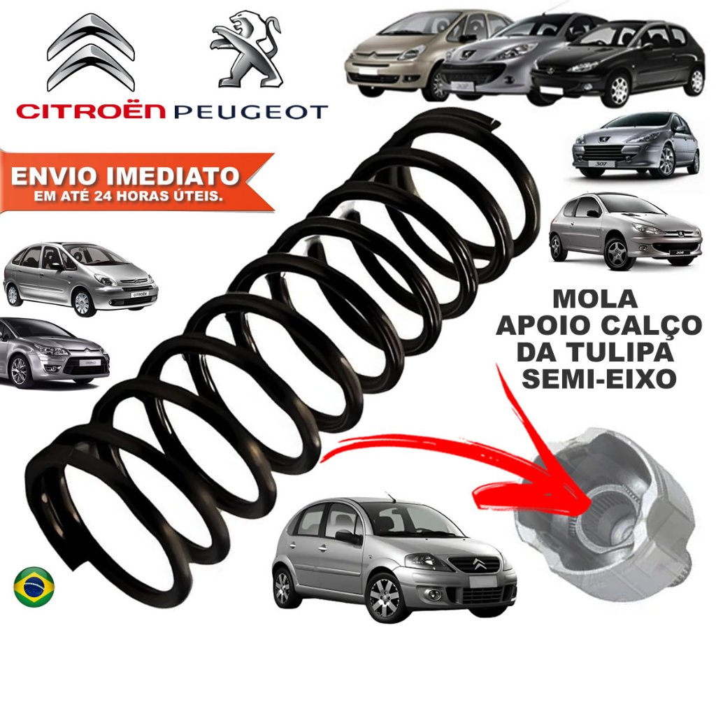Mola Apoio Calço da Tulipa Semi Eixo Citroen C3 C4 C5 XSARA Picasso Peugeot 206 106 205 207 405 Top