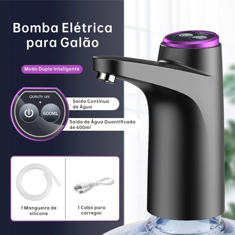 Bomba Elétrica para Galão Água Recarregável - Bebedouro para Galão de 20L em Oferta na Shopee