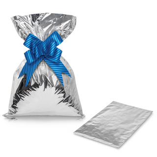 Embalagem Saco Para Presente Metalizado 30x45 C/ 50 Unidades em Oferta na Shopee