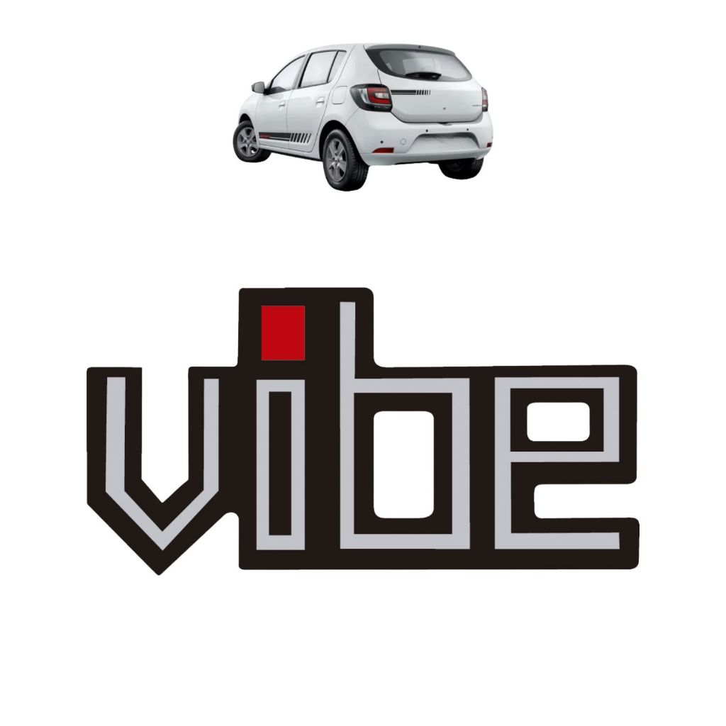 Emblema letreiro VIBE resinado - Sandero em Oferta na Shopee