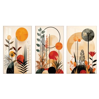 Quadros Decorativos Flores Minimalistas Mosaico Sala Quarto Escritório Premium em Oferta na Shopee
