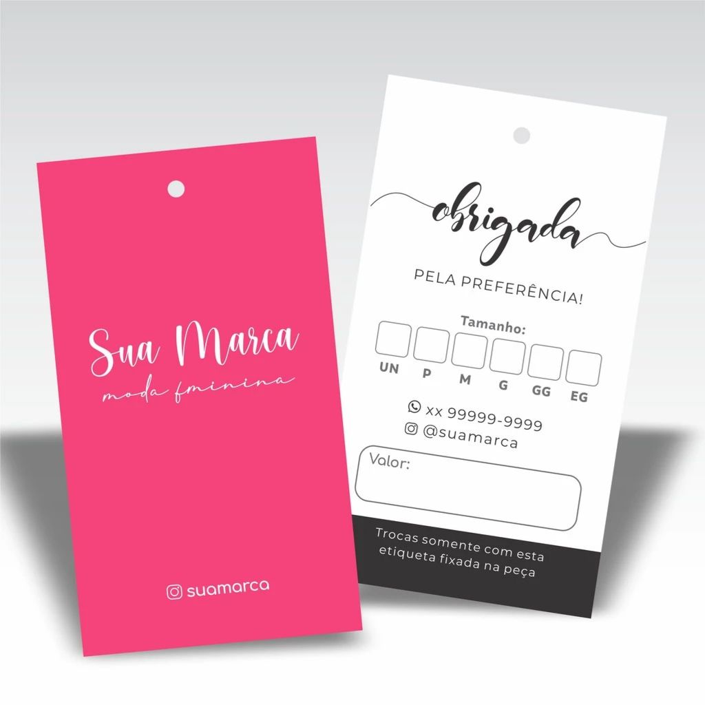 2000 Etiquetas Tags Personalizadas Roupas
