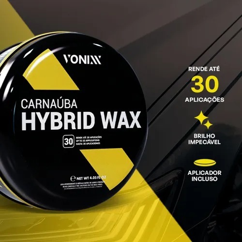 Cera Hybrid Wax 120ml Carnaúba Automotiva Protetora Vonixx · foto 2