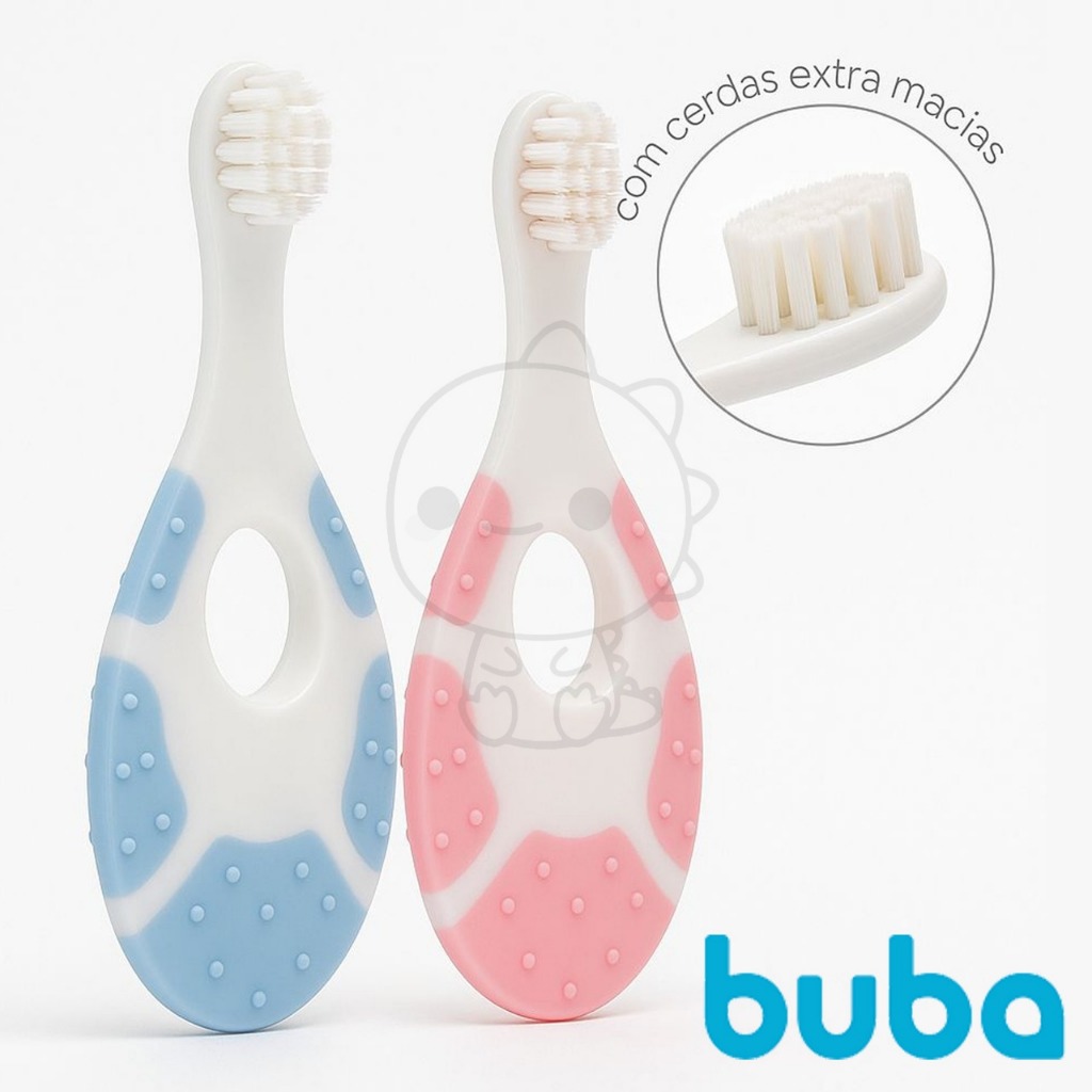 Escova de Dente Buba Infantil Escova bebê dentinhos escovinha de dente em Oferta na Shopee