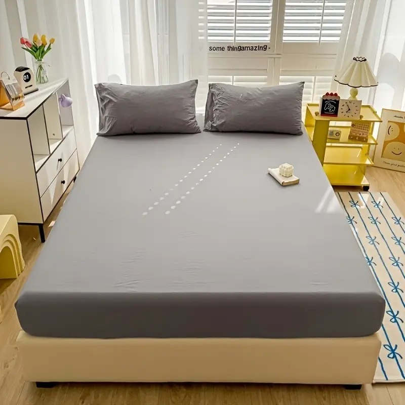 Jogo De Lençol Solteiro com Elástico 2 Peças 400 Fios Toque Macio Cama Box