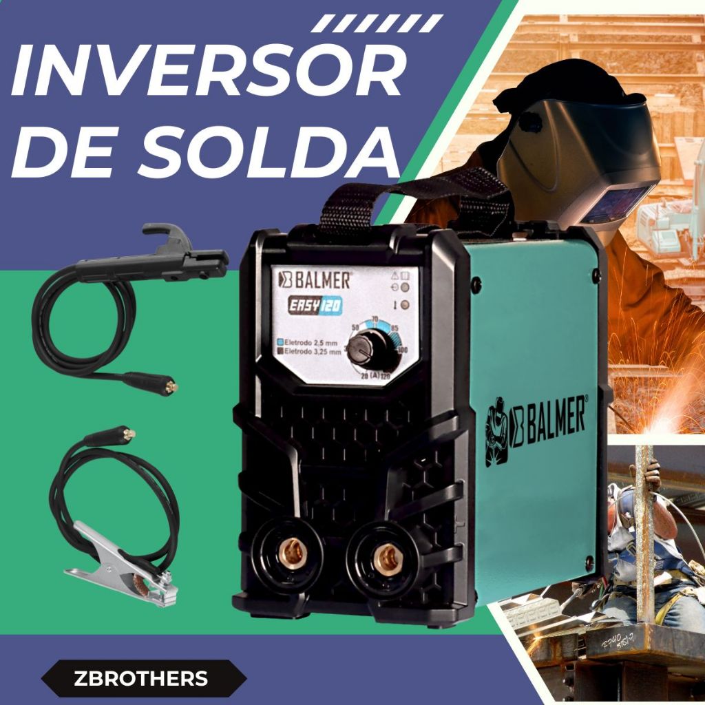Imagem Máquina De Solda Inversora Compacta MMA 120 AMP 220V Balmer