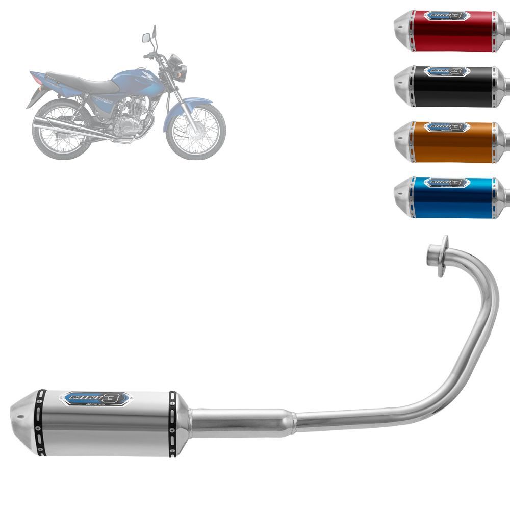 Escapamento Pro Tork Mini 3 [Curva Cromada] Titan 150 Ks/Es 2004/08 em Oferta na Shopee