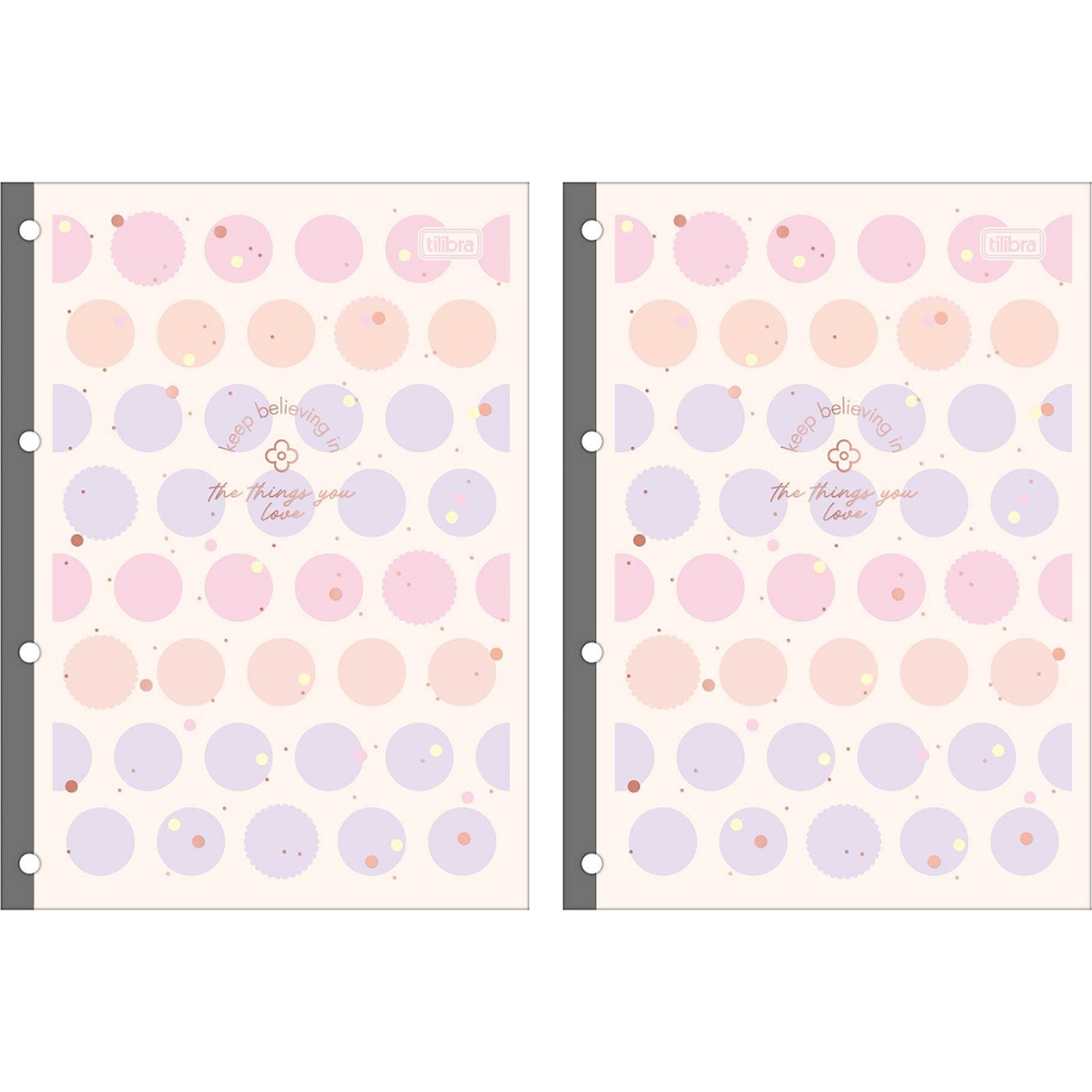 Kit C/ 2 Bloco Refil Tiliflex Colegial Pautado Soho, 17x24, P/ Caderno Argolado Cartonado, Tilibra em Oferta na Shopee