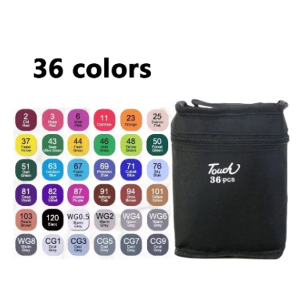 KIT 1/3/6/9/12/15/20 Cores Touch marker Caneta Marcadora Com Ponta Dupla/Pintura De Arte/Aquarela/Material Escolar