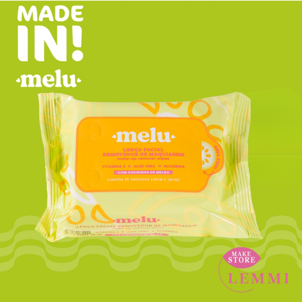 Lenço Demaquilante Made in Melu By Ruby Rose - Removedor de maquiagem em Oferta na Shopee