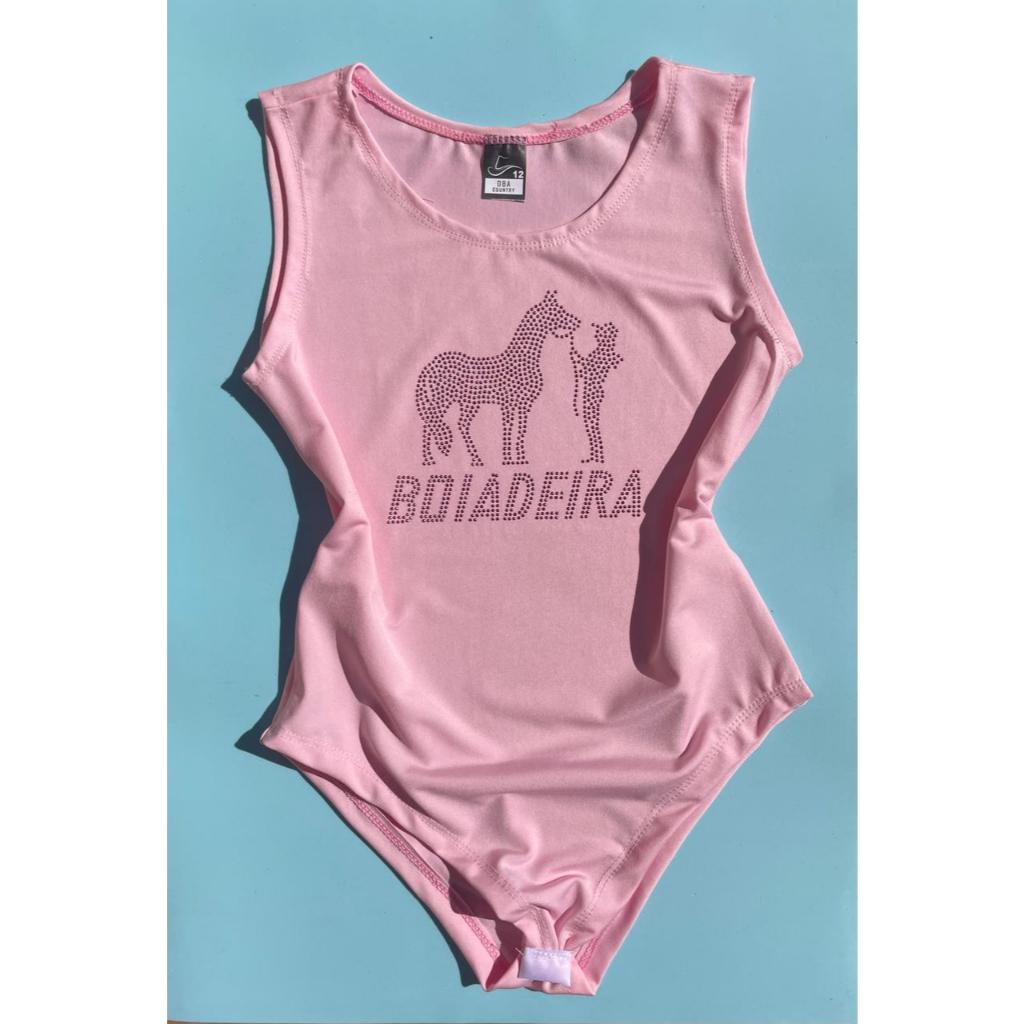Body Infantil Regata Country Strass Brilho Pedraria Boiadeira Cavalos Cowgirl
