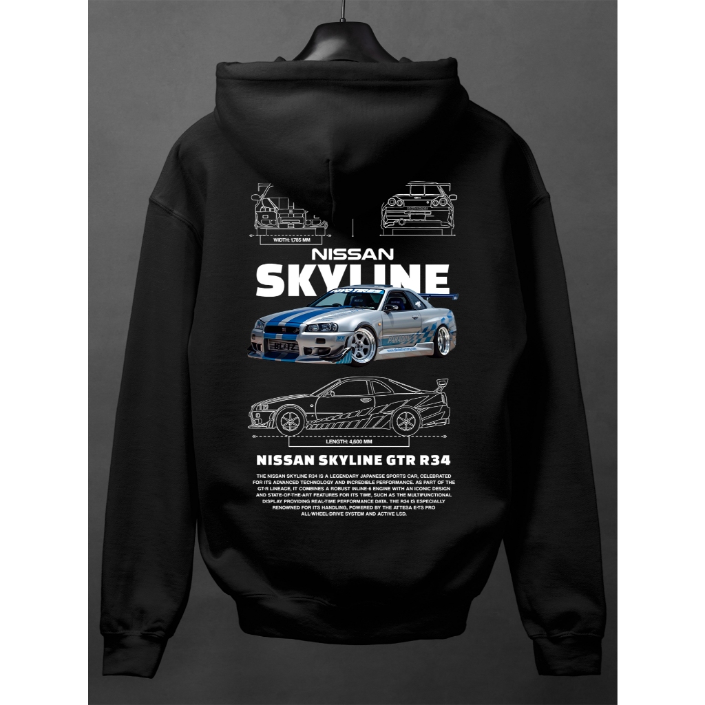 Moletom Exclusivo Skyline GT-R Brian O'Conner Velozes e Furiosos