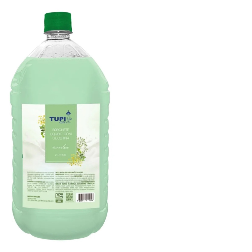 Sabonete Liquido Para Lavar As Mãos Glicerina 2l Espuma Tupi - ERVA DOCE