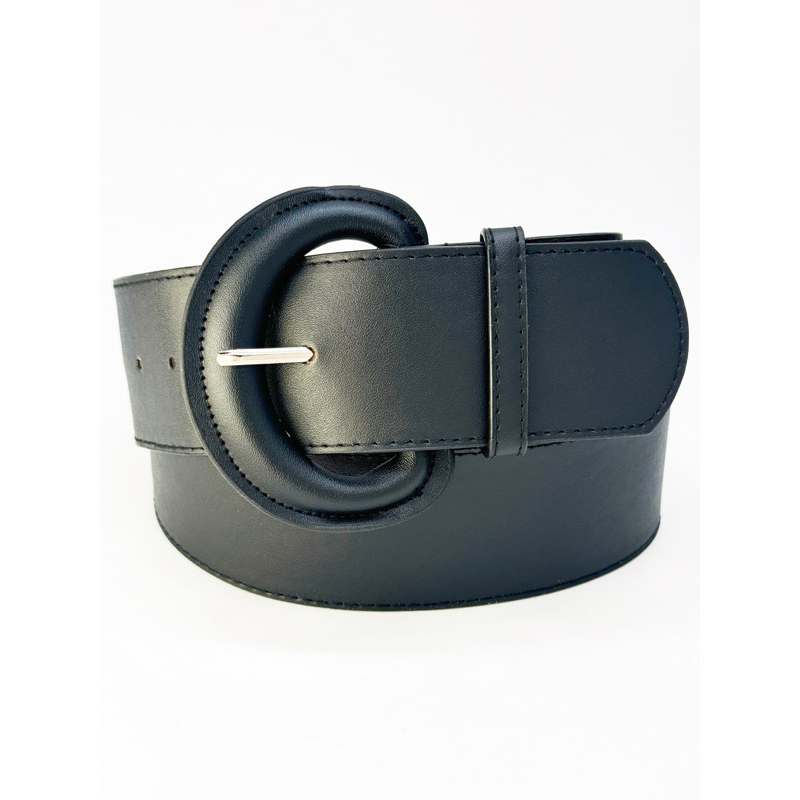 Cinto Largo 5.5cm Elegante para Mulheres com Fivela redondo - Acessório Versátil