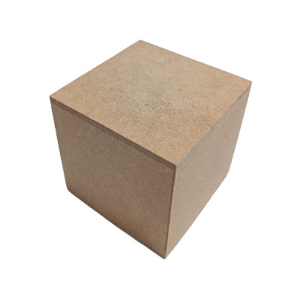 Cubo 10 cm mdf cru (10x10x10 cm) - 4, 5 ou 6 unidades