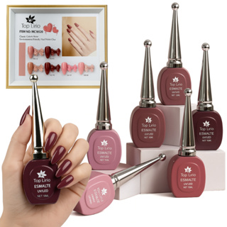 KIT 6 Esmaltes em Gel 18ml Lirio Tons Terrosos e Nude Marrom Classic Color Show em Oferta na Shopee