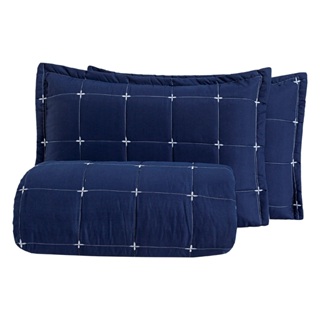 Cobre Leito Colcha Lisboa Bordado Dupla Face King 3 Peças em Oferta na Shopee