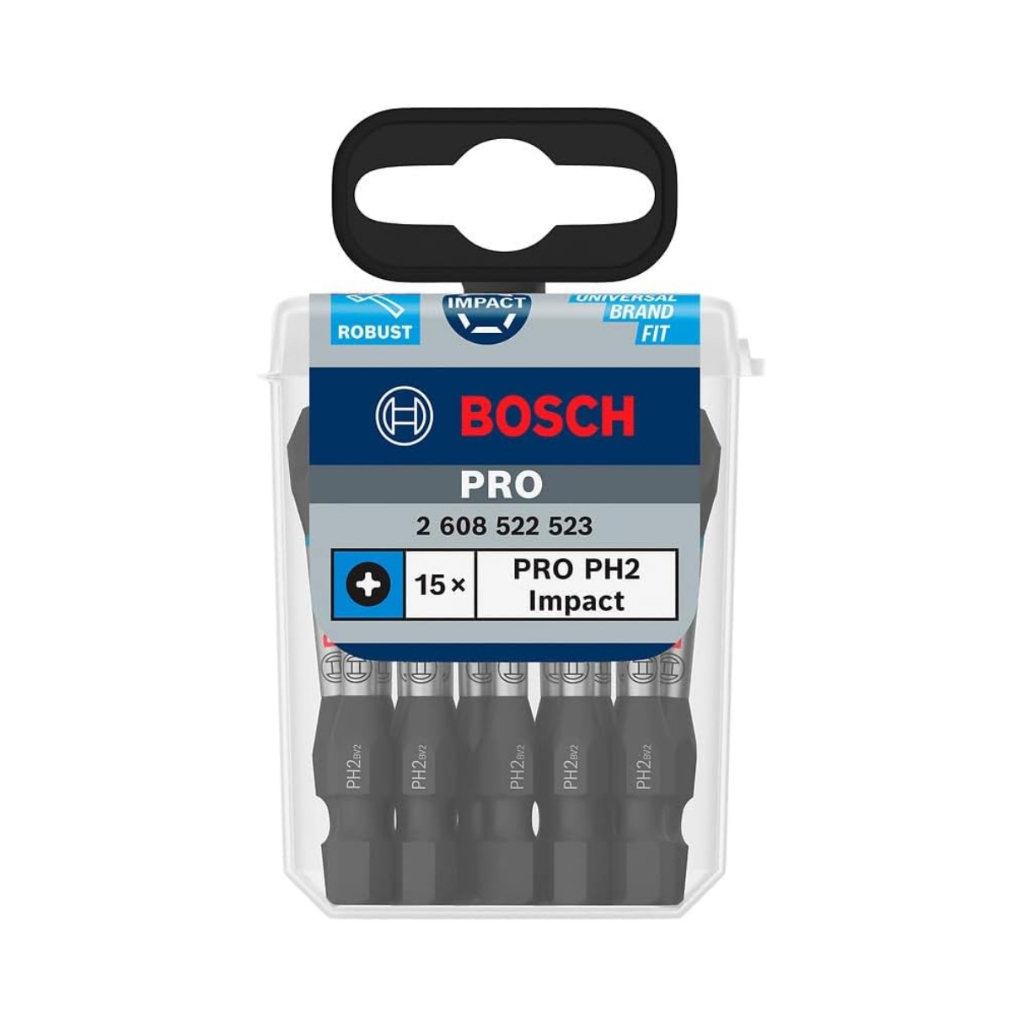 Jogo De Bits Pro Impact Ph2 55mm 15 Peças Bosch