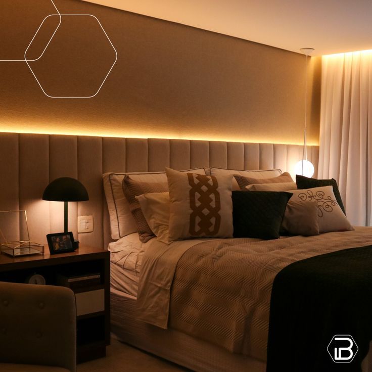 Detalhes do Kit 7 Cabeceiras Estofada Modular Cama Casal Padrão Com LED ENVIO FULL