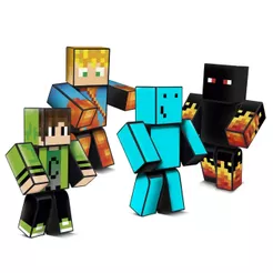 Boneco Articulado 3D Streamers Youtubers Cadres Lopers Problems ou Athos 15cm - Algazarra