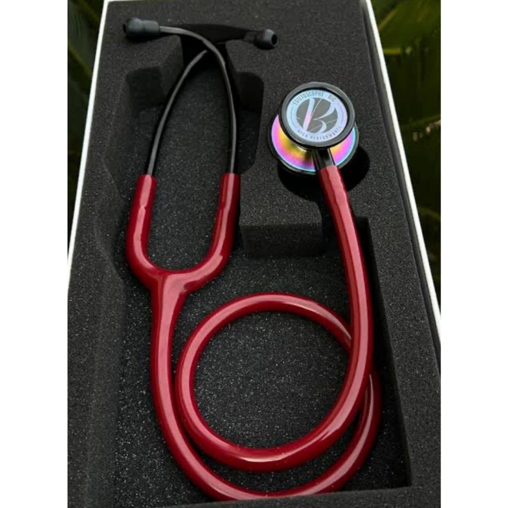 Estetoscópio BIC Eternity Vinho Rainbow Adulto e Pediátrico Inox Duplo