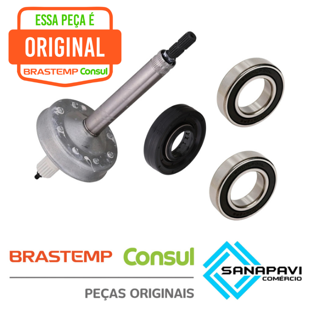 Conjunto mecanismo W11254865 Lavadora Brastemp 15Kg BWH15 Consul CWE13A Original