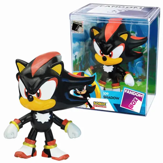 Fandom Box Boneco Shadow Sonic The Hedgehog Em Vinil 10cm - Líder Brinquedos