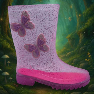 Galocha Kids Menina Duas Borboletas Happy Kids em Oferta na Shopee