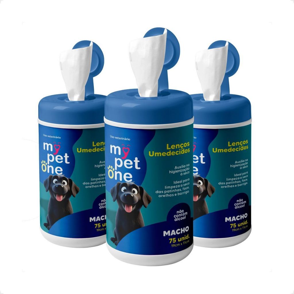 Lenço Umedecido Machos 75 Unidades Para Cães e Gatos Mypetone em Oferta na Shopee