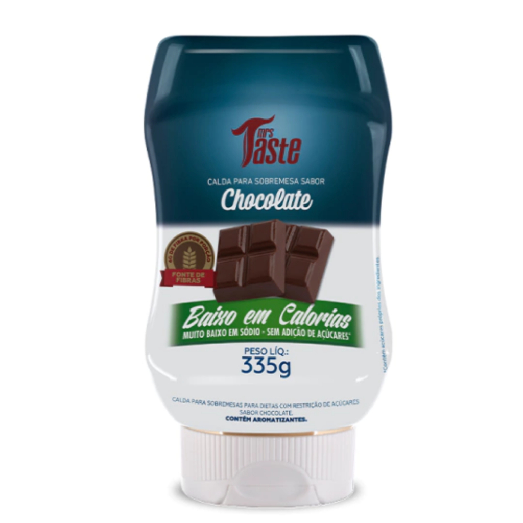 Calda De Chocolate Zero Açúcar Baixo Sódio (335g) - Mrs Taste em Oferta na Shopee