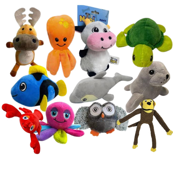 Brinquedo de Pelúcia para Pets Macaco, Coruja, Onça, Foca com Apito - Fofo e Aconchegante em Oferta na Shopee