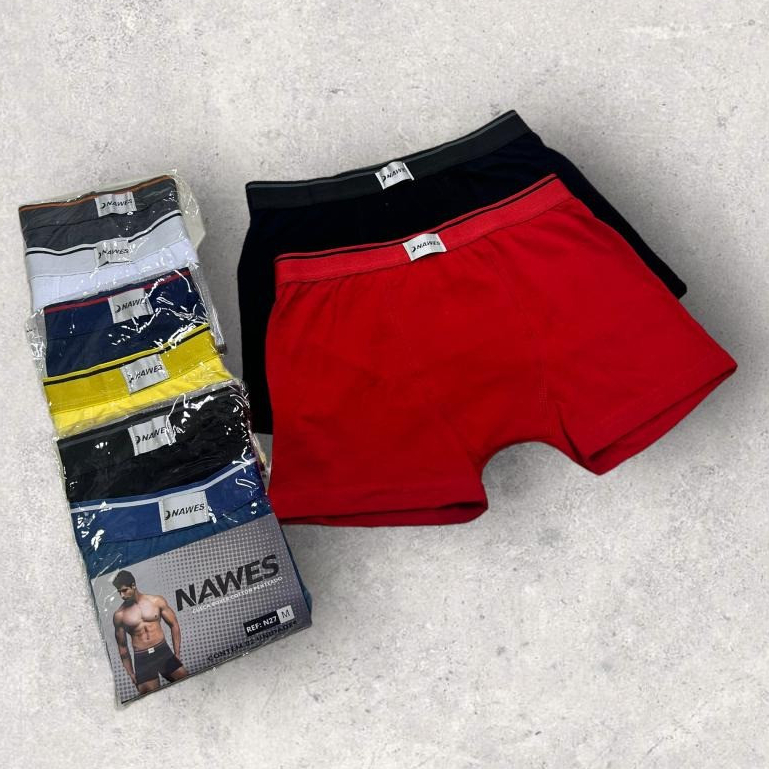 Kit 4 Cuecas Boxer Cotton Nawes Adulto Premium em Oferta na Shopee
