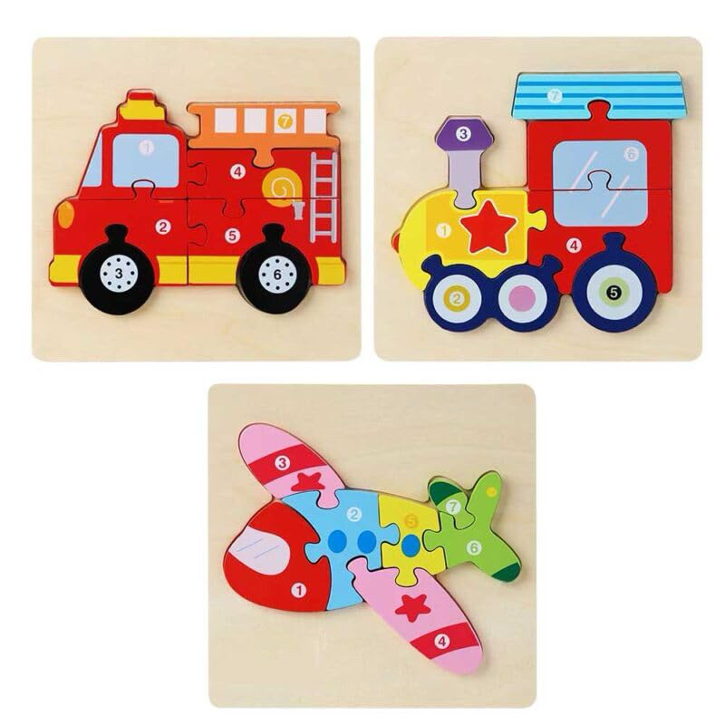 Quebra-Cabeça de Madeira carros Sortidos-brinquedos educativos sensorial -Brinquedos para autistas-Quebra cabeça encaixe
