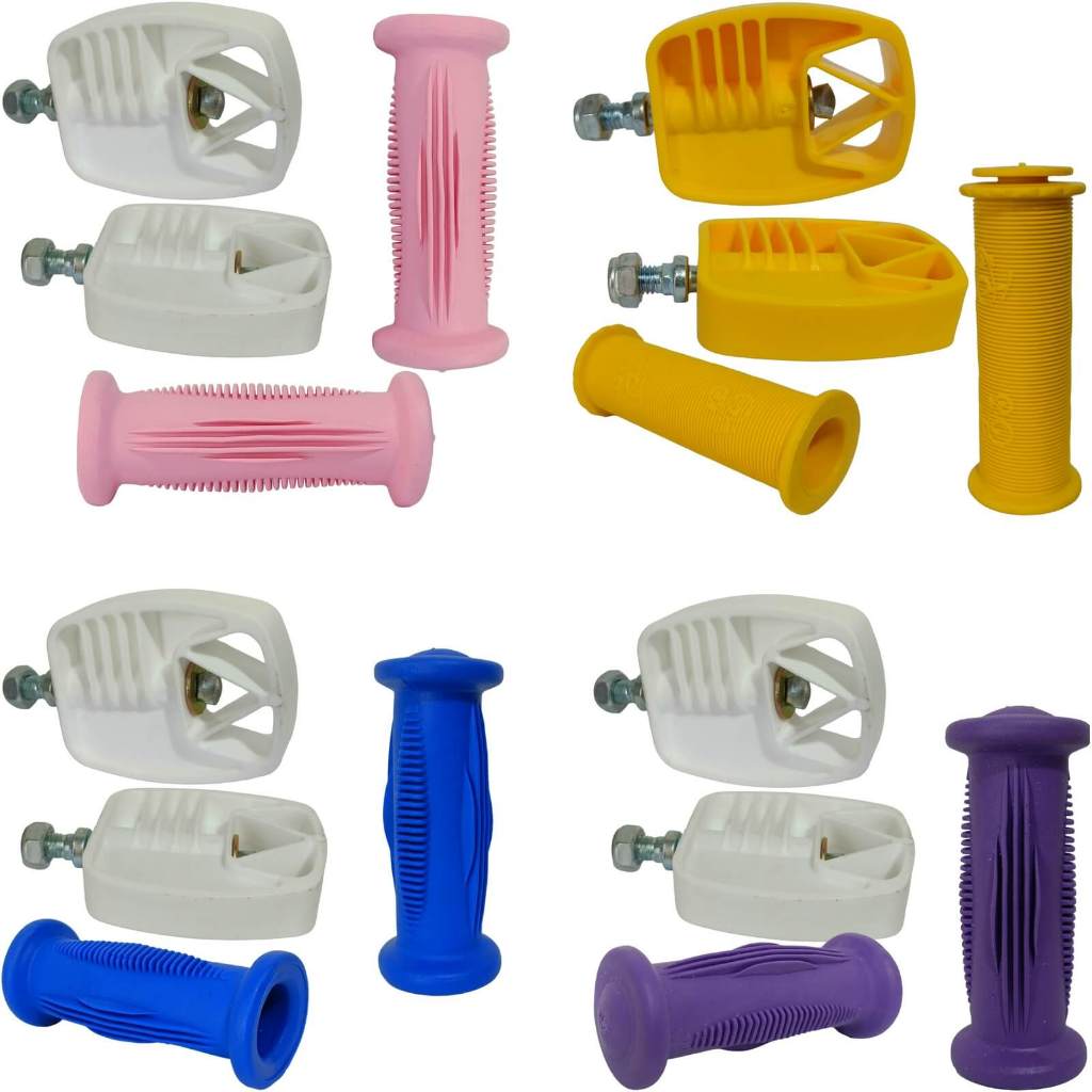 Kit De Manopla Mais Pedal Para Bicicleta Do Aro 12 Nathor