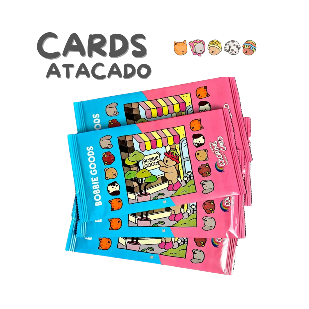 ATACADO Kit Cards Bob God Stitch Labubu Colecionáveis Surpresa Colorir Lembrancinha Festa ...