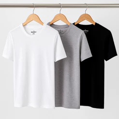 Kit 3 Camisetas Básicas Lisa Dia a Dia Algodão Sandrini Confortavel Masculina Adulto Promoção Original