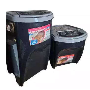 PORTA RAÇÃO GRANDE COM TAMPA PARA ANIMAIS DOMÉSTICOS REF 124 em Oferta na Shopee