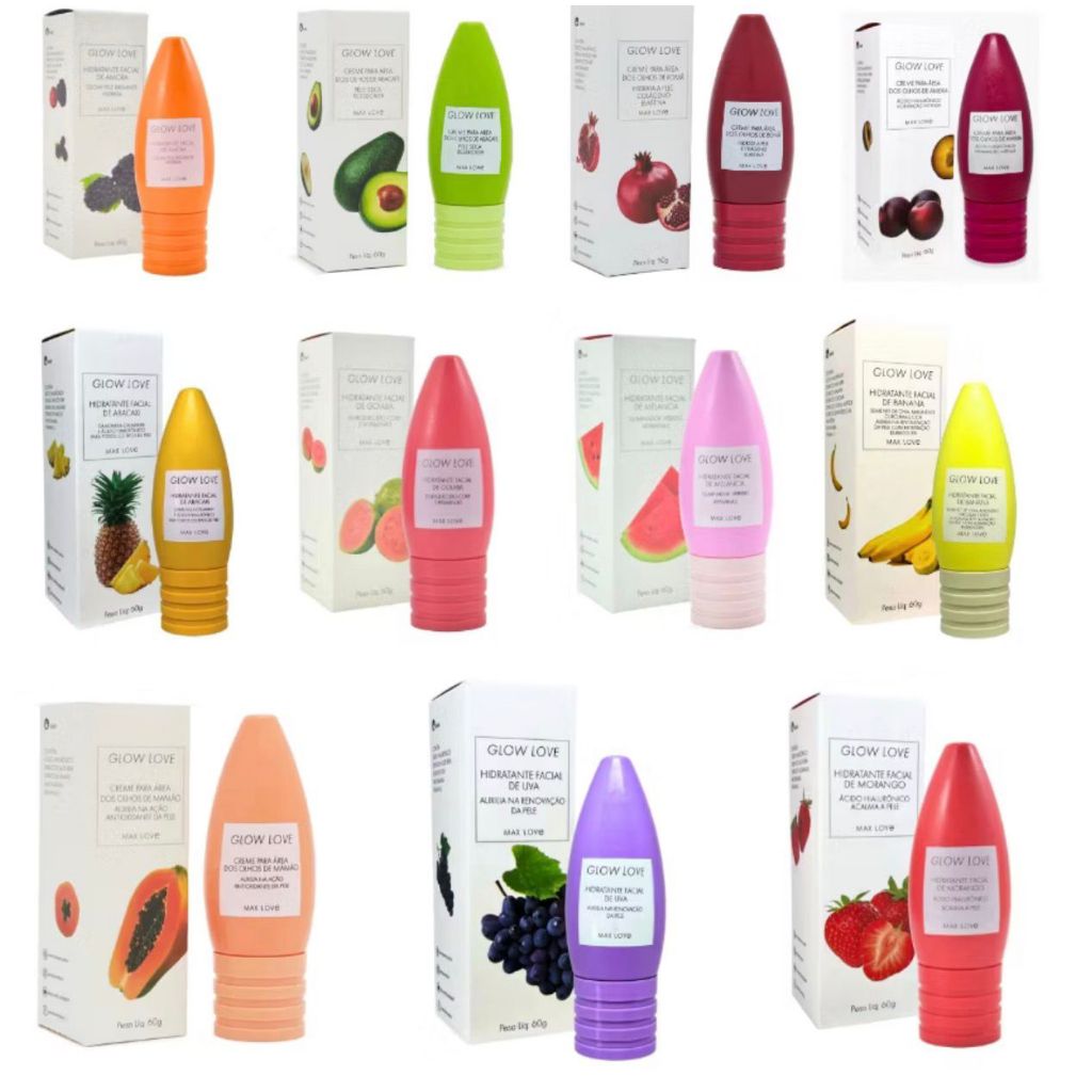 Linha Completa Hidratante Facial MaxLove GlowLove 60g Cuidados com a Pele Beleza Feminina em Oferta na Shopee