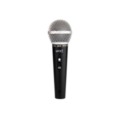 Microfone Dinâmico Profissional MXT com Fio Preto Corpo Metálico XLR P10 Cabo 3m Chave Liga Desliga para Voz e Eventos